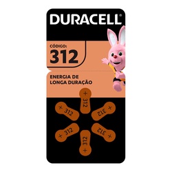 Bateria P/apar Auditivo N312 Duracel 06u
