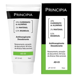 Desodorante Principia Ad 03 Aluminio 20% Pantenol 2% Bisabolol 0,5% 70ml