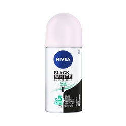 Desodorante Nivea Roll-on Inv Black Wh.fresh