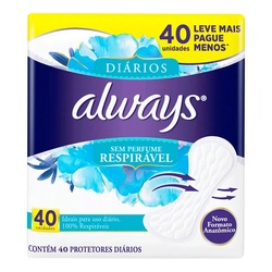 Abs Always Diario Respirable 40un