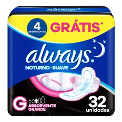 Absorvente Com Abas Suave Always Noites Tranquilas Noturno Longo Pacote 16 Unidades Leve Mais Pague Menos