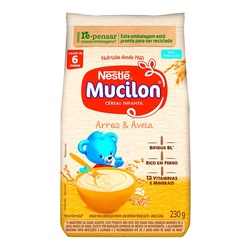 Cereal Infantil Arroz E Aveia Mucilon Pacote 230g