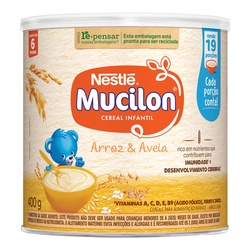 Cereal Mucilon Arroz E Aveia Lata 400g