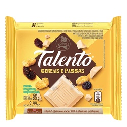 Chocolate Talento Branco Cereais/pas 85g