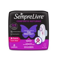 Absorvente S.livre Noturno 8un C/abas