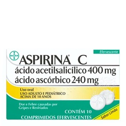 Aspirina C Efervecente Limao 10cpr