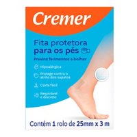 Curativos Cremer Fita Prot Pes 25mmx3m