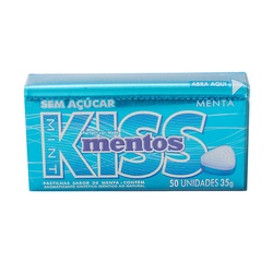 Balas Mentos Kiss Mint Pote 56g