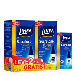 Adocante Linea LÍquido 75ml Sucralose - Zero Calorias Por Gota - NÃo ContÉm GlÚten