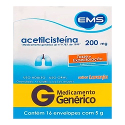 Acetilcisteina 200mg 16env 5g Ems