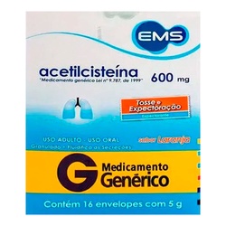 Acetilcisteina 600mg 16env 5g Ems