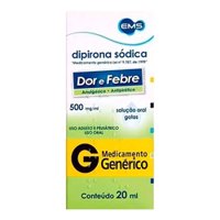Dipirona 500mg/ml Gts 20ml Ems