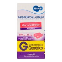 Paracetamol+cafeina 500/65mg 20cpr Ems
