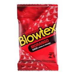 Preserv Blowtex Morango 3un