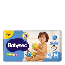 Fralda Babysec Galinha Pint Hiper M 68un