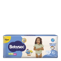 Fralda Babysec Galinha Pint Hiper Xg 56u