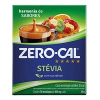 Adocante Zero Cal Em Po 50envelopes De 0,8g Stevia