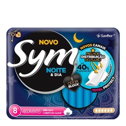Absorvente Sym Noite Dia 8un C/abas