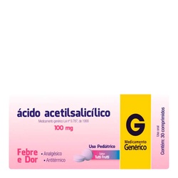 Acido Acetilsalicilico 100mg 30cpr Cimed