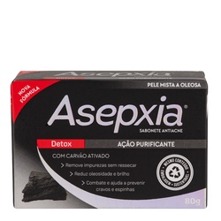 Asepxia Sab Detox Carvao Barra 80g