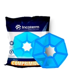 Porta Comprimido C/07 Diviso Azul Incote