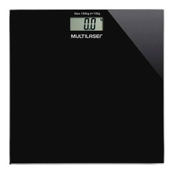 Balanca Dig Vidro Quadrad Preto Multilas