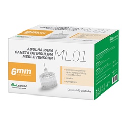 Agulha Calibre 0,25mm 31g 6mm 1u Medleve